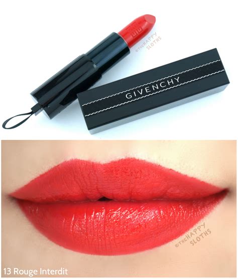 givenchy red velvet lipstick|givenchy rouge interdit satin lipstick.